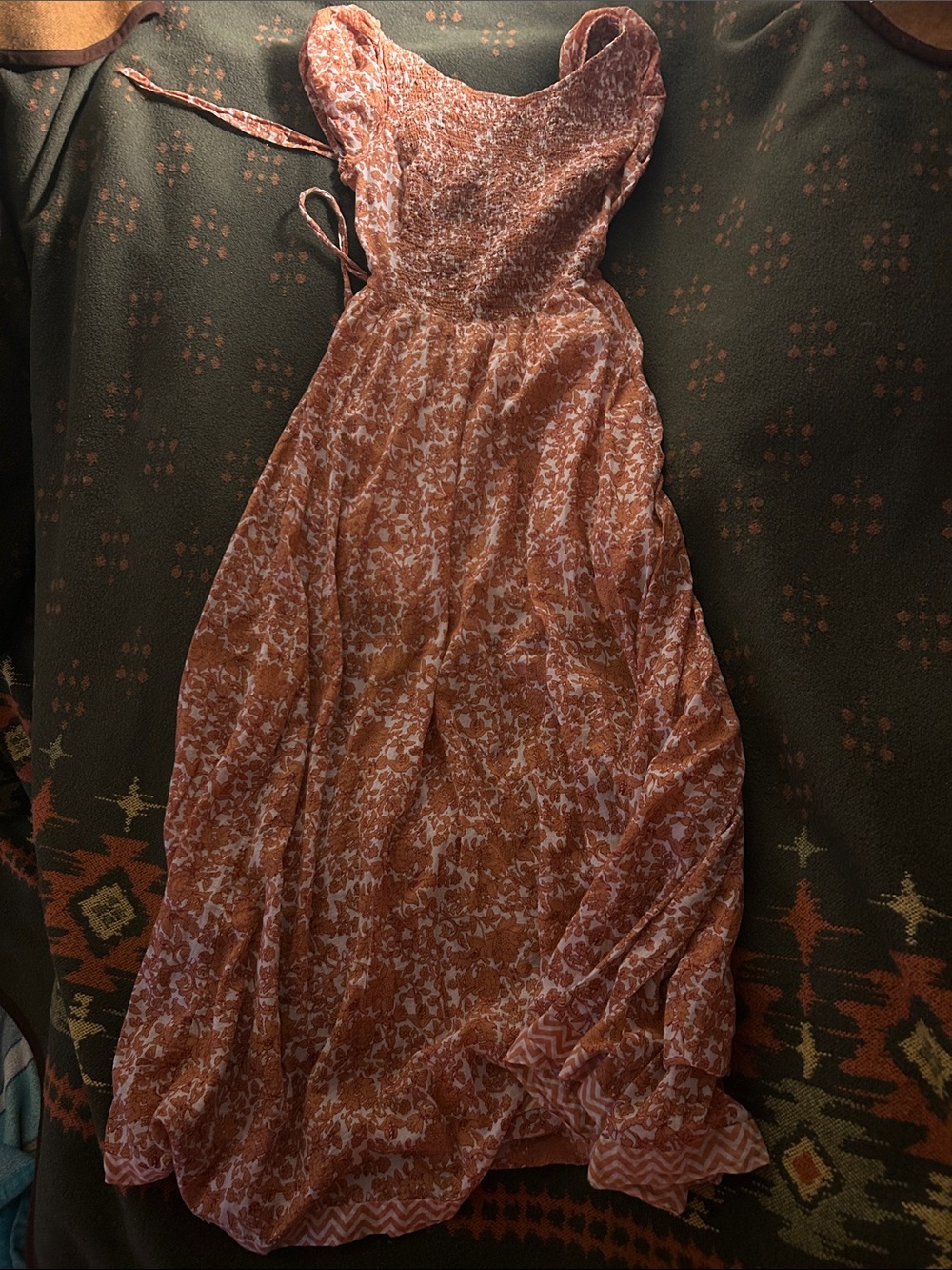 Free People Rust Floral Maxi Dress